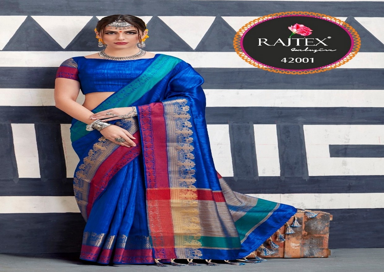 Rajtex Kaleera silk nylon silk saree